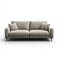 Sofa 2-osobowa szara z tapicerką poliestrową 180 × 90 × 85 cm