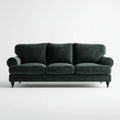 Sofa trzyosobowa ciemnozielona z aksamitu 220 x 95 x 88 cm